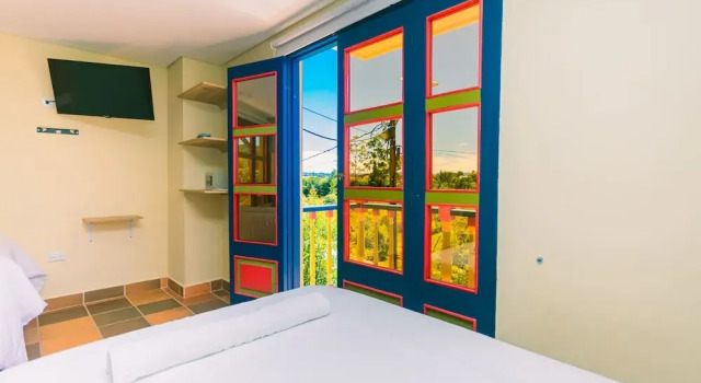 Standard famille chambre avec balcon et Vue montagne Hotel Bambu Guatape