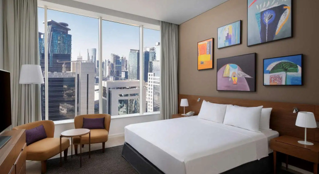 Люкс с помещениями для персонала с 2 комнатами с видом на море Aleph Doha Residences, Curio Collection By Hilton