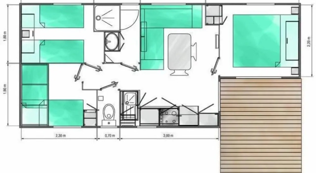 Бунгало Standard с 3 комнатами Glamping Terre & Mer - village nature