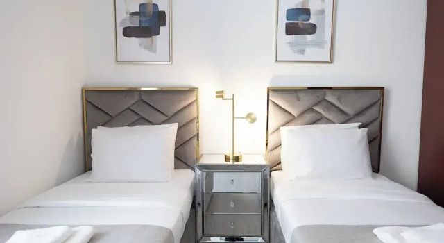 Апартаменты Luxury с 2 комнатами с балконом и с частичным видом на море JBR apartments by HAPPY SEASON