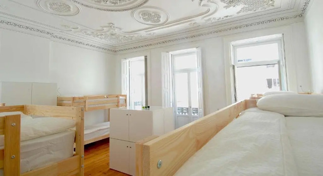 Кровать в общем номере So Cool Hostel Porto
