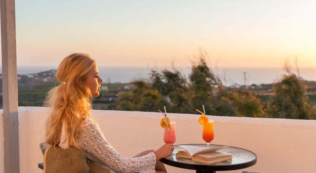 Двухместный номер Superior с видом на бассейн Caldera Romantica Hotel