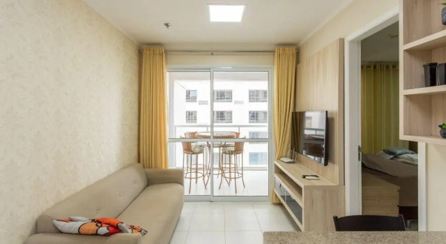 Apartamento de 1 quarto - Edifício Metropolitan Barcelona - JARDIM GOIAS - Wi-fi - Garagem - MB1307B