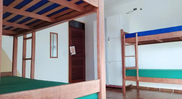 Кровать в общем номере Slow Hostel - Hospedagem Criativa