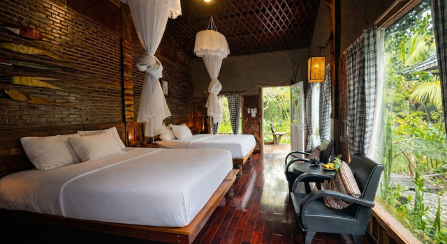 Двухместный семейный номер Standard с балконом Mekong Silt Ecolodge