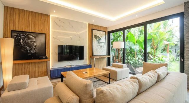 Chic 3BR Villa Modern Comfort in Central Seminya, Rezervovat Vila Chaty v Bali, Chalupa