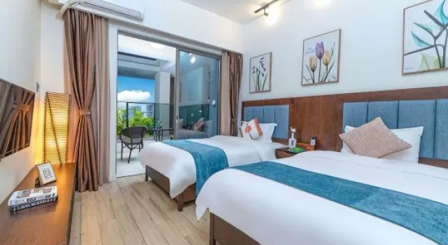 Трёхместный люкс c 1 комнатой seafront Jilaideng International Holiday Apartment (Shanwei Poly Jinluwan Branch)