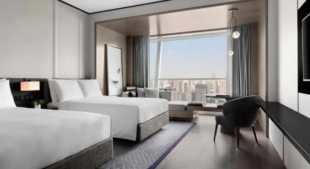 Двухместный номер Executive Lounge Access с видом на реку JW Marriott Marquis Hotel Shanghai Pudong