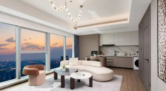 Семейный люкс с видом на реку Chengdu ONE Hotel (Global Center Financial City)