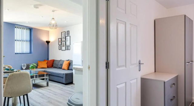 Stunning 1 bed apartment in the heart of Stockport, Забронировать Апартаменты/квартира Стокпорт Большой Манчестер, рядом с The Plaza