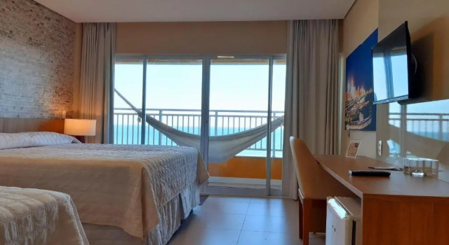 Трёхместный номер Deluxe с видом на море Hotel Senac Barreira Roxa