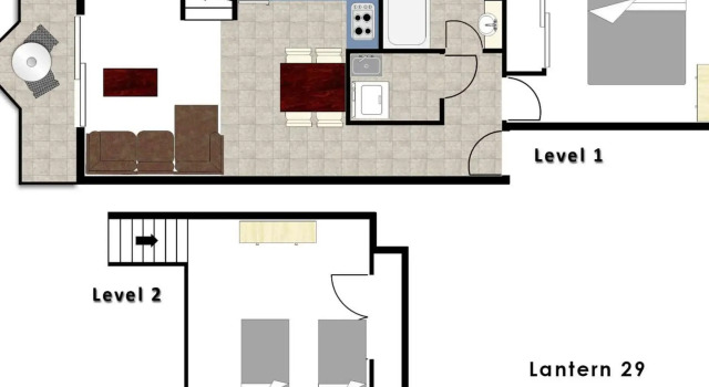 Lantern 1 Bedroom Loft with car space and Spectacular View