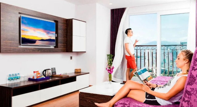 Двухместный люкс с балконом и с видом на океан Balcony Nha Trang Hotel