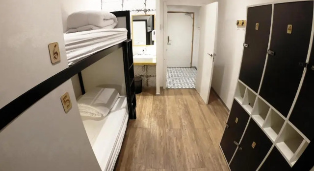Кровать в общем номере Koba Hostel