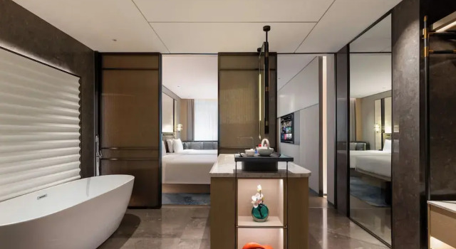 Двухместный номер Business с видом на реку Shanghai Hongqiao Heyitang Hotel Beixinjing Subway Station Branch