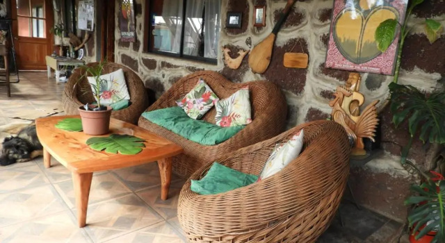 Трёхместный номер Standard с видом на сад Hostal Vieroto
