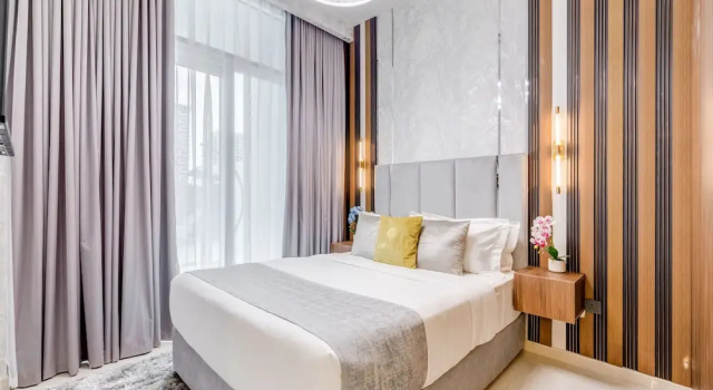 Апартаменты Luxury c 1 комнатой с балконом GLOBALSTAY. DAMAC Reva Residences