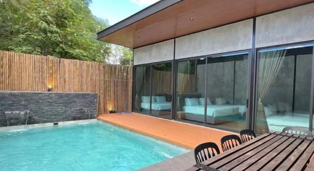 Семейная вилла с 5 комнатами с видом на бассейн Dojo pool villa