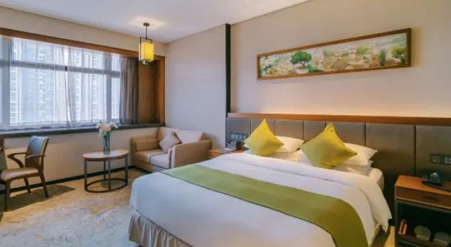Семейный люкс Deluxe с 2 комнатами с красивым видом из окна Metropolol Hotel Zhongshan West District Branch