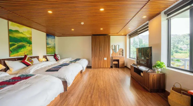 Семейный номер Standard с видом на горы JK Sapa Homestay & Swimming Pool