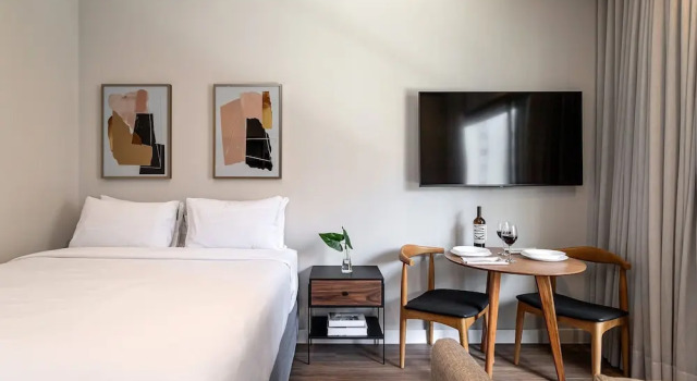Apartamentos mobiliados com excelente vista e localização - Higienópolis, Забронировать Апартаменты/квартира Отели Сан-Пауло с бассейном, рядом с Higienopolis Shopping Mall, Бассейн