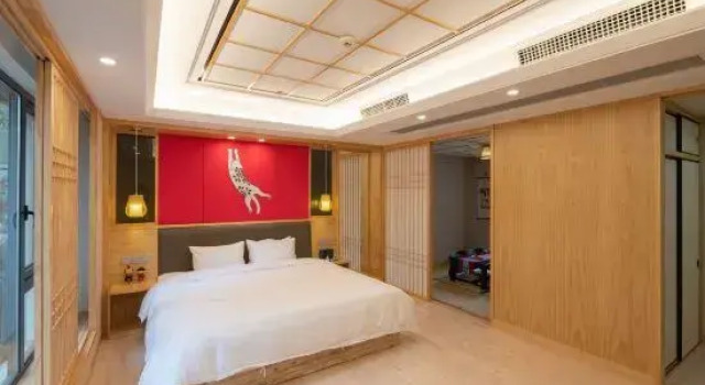 Кровать в общем номере Mogan Bamboo Pavilion Private Soup B&B