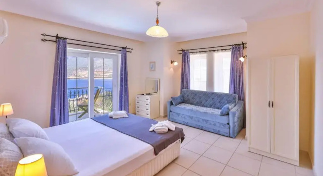 Kaş, deniz manzaralı, 6 kişilik villa, Забронировать Вилла Анталья провинция Анталья
