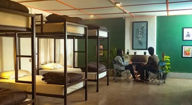 Кровать в общем номере Tentgram Plantation Hostel Suryanelli