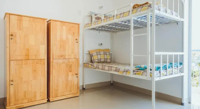 Кровать в общем номере Lavender Muine Hotel