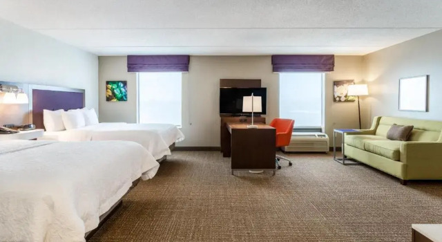 Четырёхместный номер Deluxe Hampton Inn & Suites Chicago - Libertyville