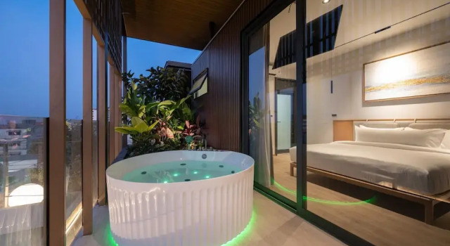 Номер Standard Пентхаус с 2 комнатами с видом на бассейн SHAN Villas Sukhumvit ฌานวิลล่า สุขุมวิท