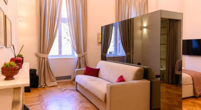 Четырёхместный номер Standard с видом на сад Savoia Suites Torino