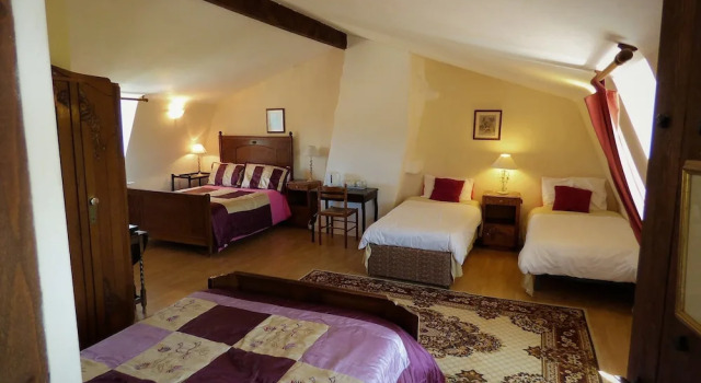 Семейный номер Standard с видом на сад LAncien Presbytère Chambres Dhote ou Gite