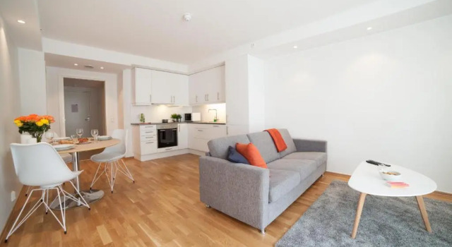 Апартаменты с 2 комнатами с балконом BJØRVIKA APARTMENTS, Damsgård Area, Bergen city center