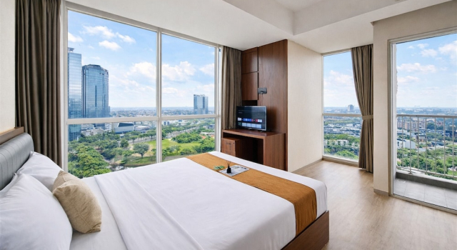 Wooden Accents Studio For 2 Pax At Pacific Garden Campus Town Apartment, Prenota Appartamento Appartamenti a Tangerang, Appartamento