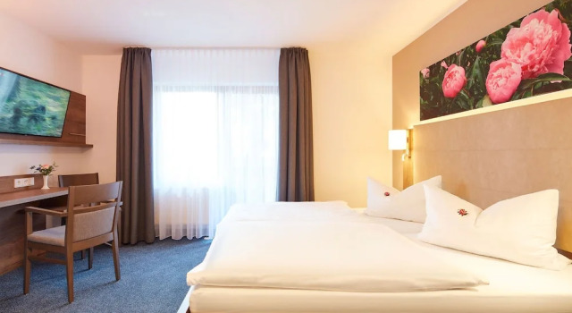 Двухместный номер Deluxe с балконом и с видом на парк Hotel garni Sonnenhof