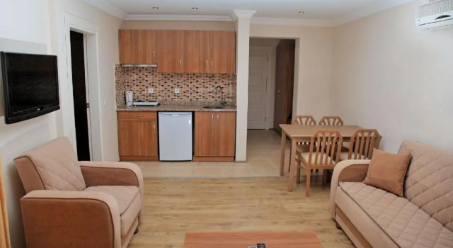 Апартаменты c 1 комнатой с балконом и с видом на бассейн Yeniacun Apart Hotel