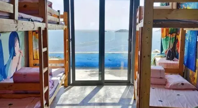 Кровать в общем номере Shengsi wolfberry Shengshan Island Youth Hostel