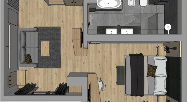 Люкс Deluxe Hotel Tofana Cortina