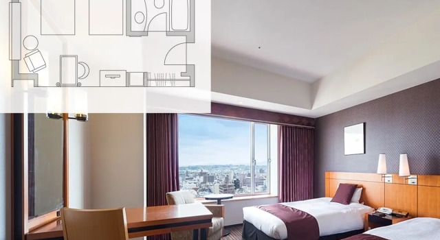 Двухместный номер Superior Hotel Nikko Oita Oasis Tower