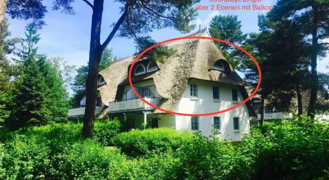Апартаменты Maisonette-Fewo unter Reet, 50m zum Meer, Strandidyll Zingst