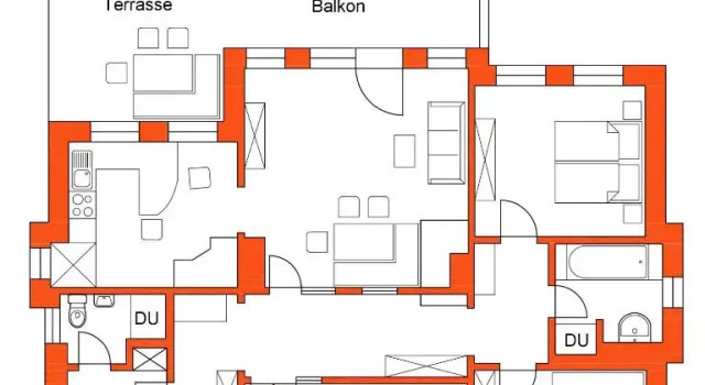 Апартаменты с 3 комнатами с балконом Landhaus Sonneck