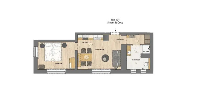 Апартаменты c 1 комнатой HOMEBOUND APARTMENTS Salzburg City I - contactless check-in