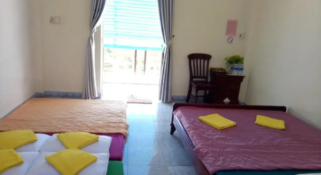 Кровать в общем номере Binh An Backpacker Guesthouse