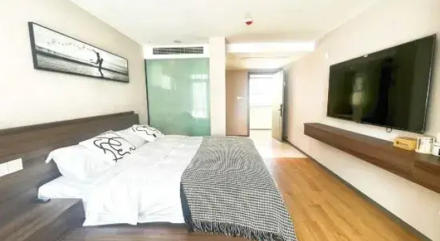 Двухместный люкс с видом на море Zhongze Seaside Homestay (Qingdao Tangdaowan Hengda Golden Beach Shop)
