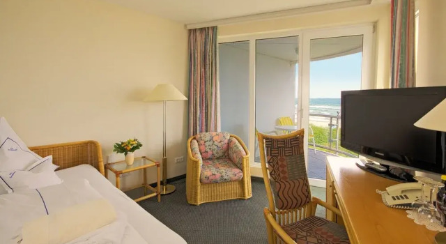 Одноместный номер Standard с балконом и с видом на море Hotel Seeschlösschen