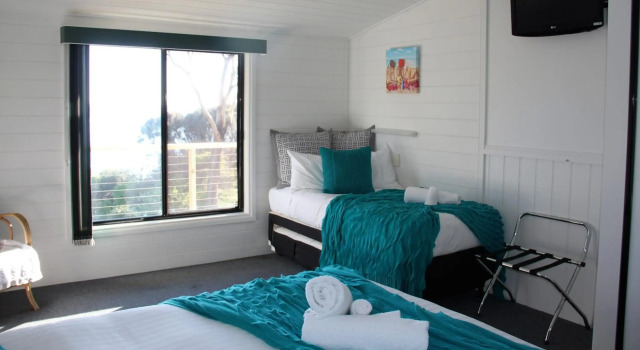 KINGFISHER COTTAGE Beachfront at the Binalong Bay, Rezervasyon Tatil Evi Tasmanya kır evleri, Küçük Ev
