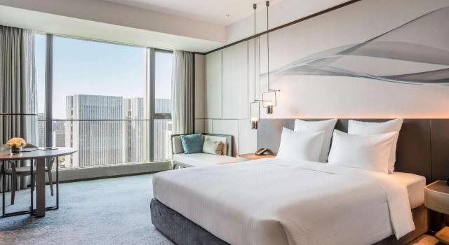 Luksusowy dwuosobowy pokój z widokiem na miasto Pullman Jiaxing Pinghu Excellence