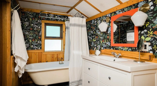 Номер Standard с 2 комнатами 87sl - Starlink - Sauna - Pets Ok - Sleeps 8 2 Bedroom Cabin by RedAwning