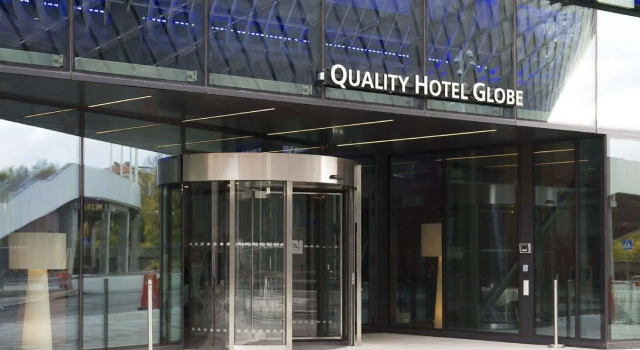 Кровать в общем номере Quality Hotel Globe